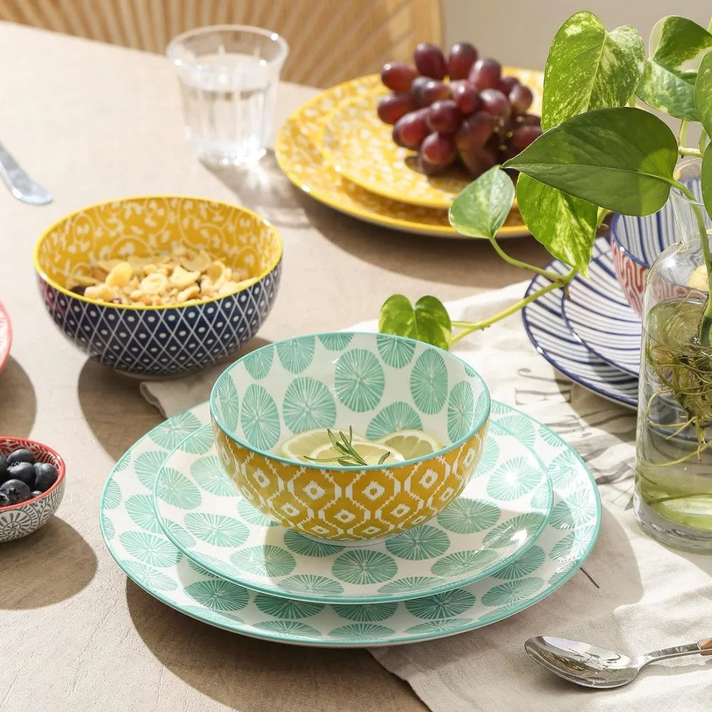 Ceramic 12-Pieces Dinnerware Sets,