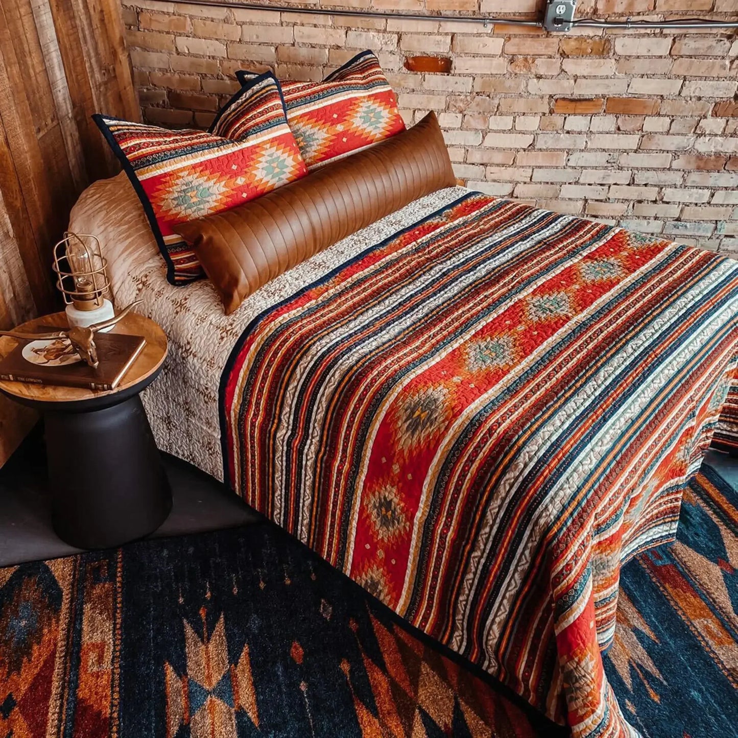 Paseo Road by HiEnd Accents | Del Sol Western Bedding 3 Piece Quilt Set