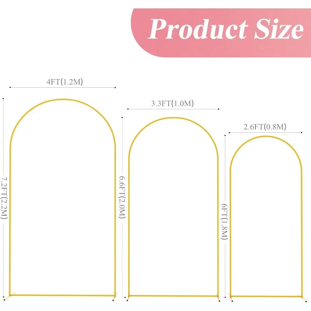 Wedding Arch, Arched Backdrop Frame for Birthday Party Baby Shower