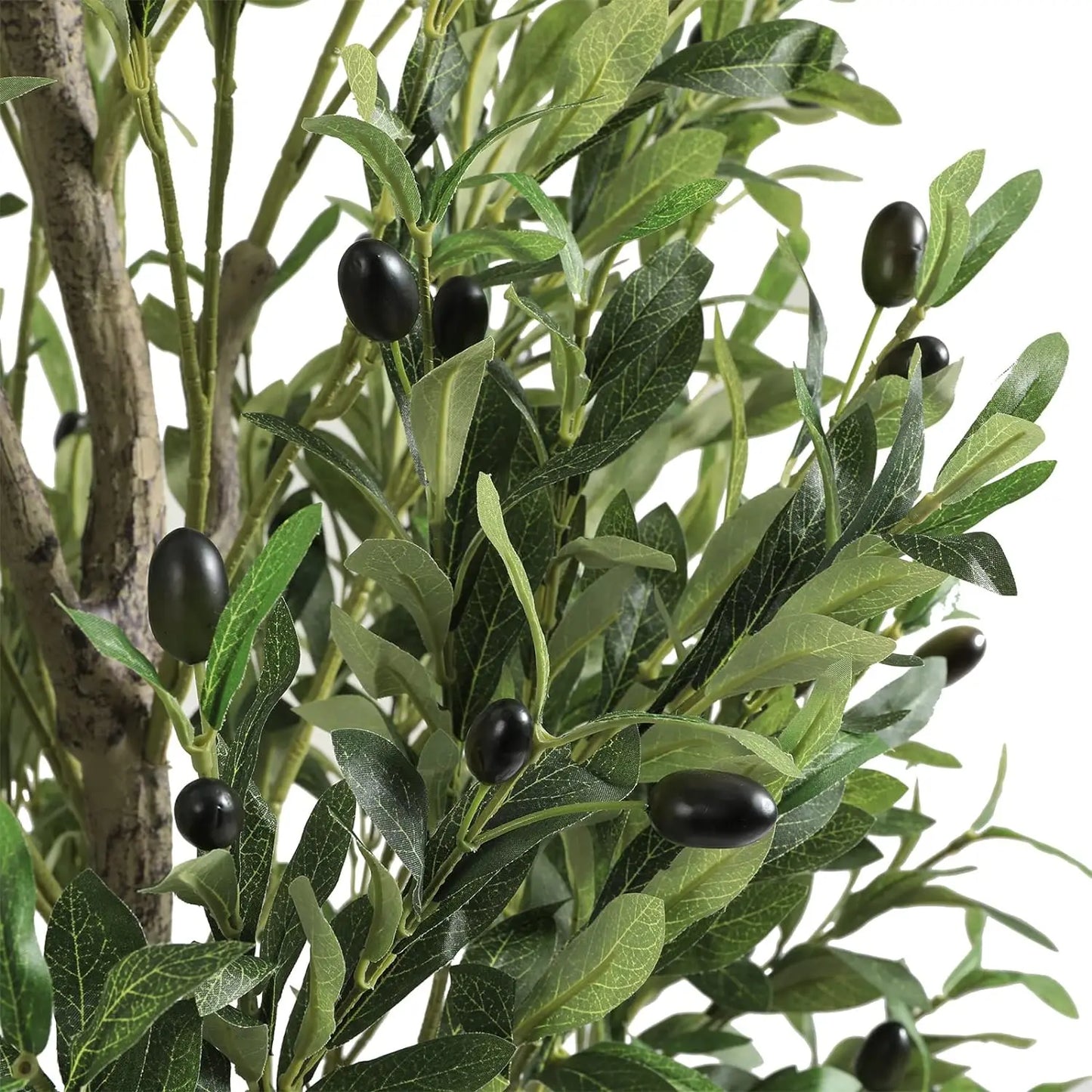 Olive Tree Artificial Indoor 6/7ft Tall Fake Potted Silk Tree with Planter Largee