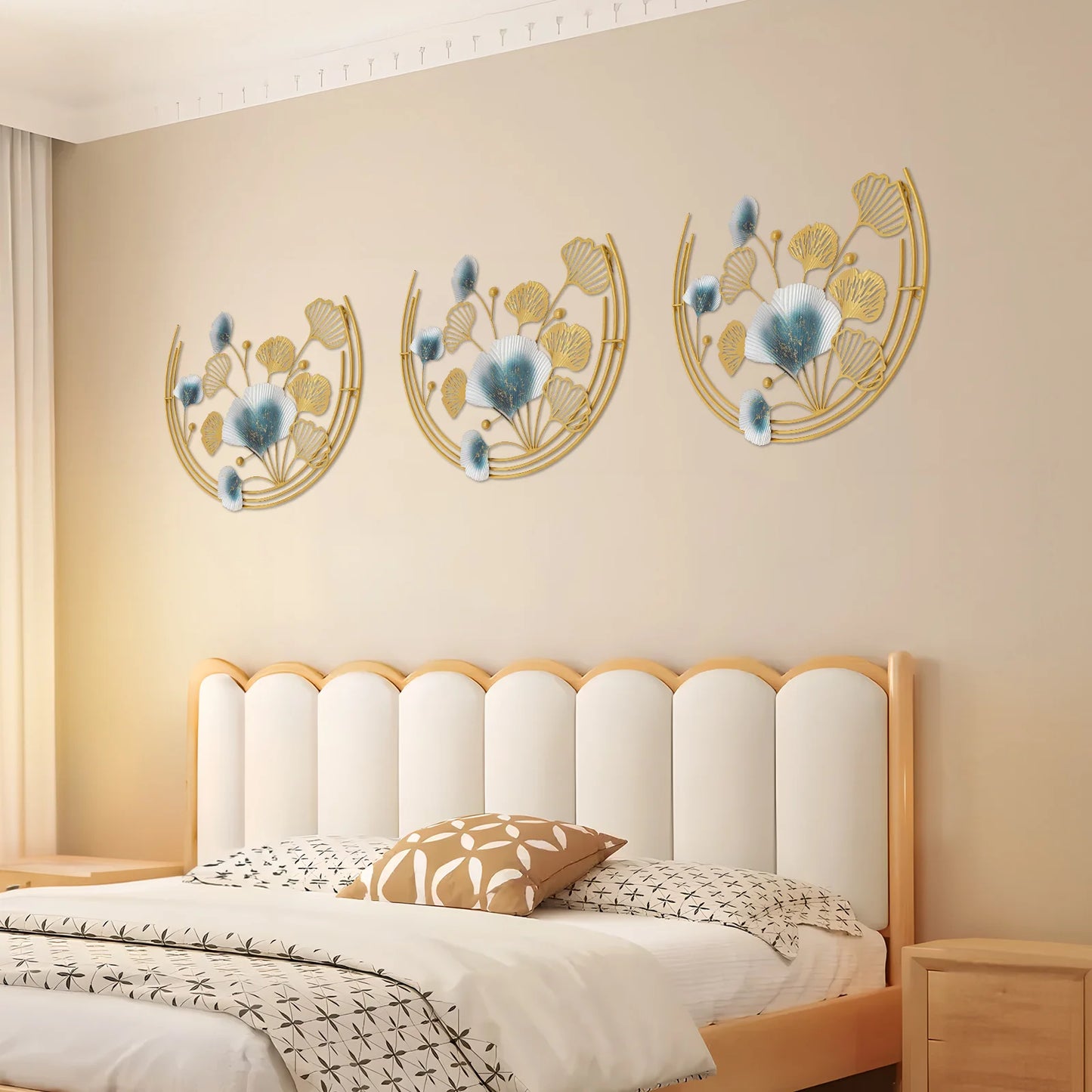 Rust-Proof Wall Art Decor Simple Installation Decorative Wall Sculpture Easy to Clean for Living Rooms/Bedrooms/Kitchens