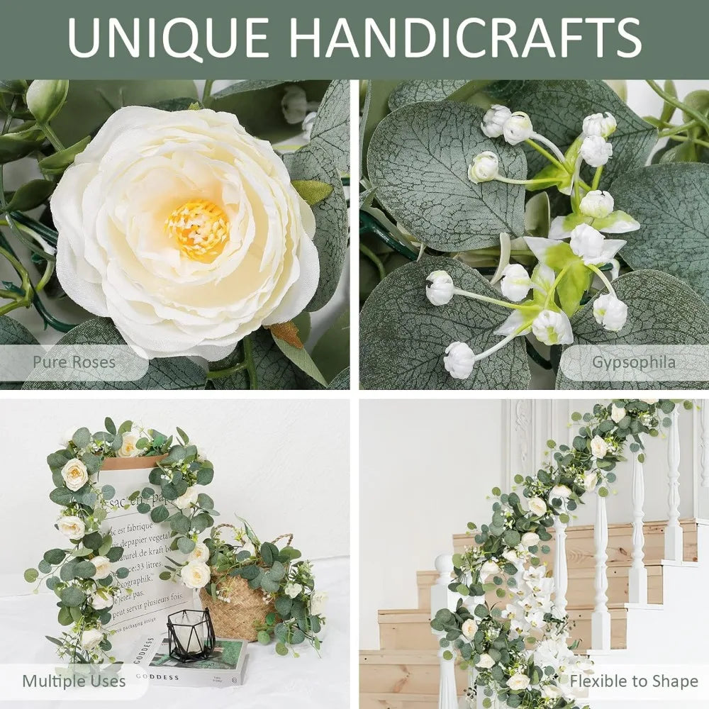 Wedding Decoration  Rose Flower Greenery Garland Floral Vines