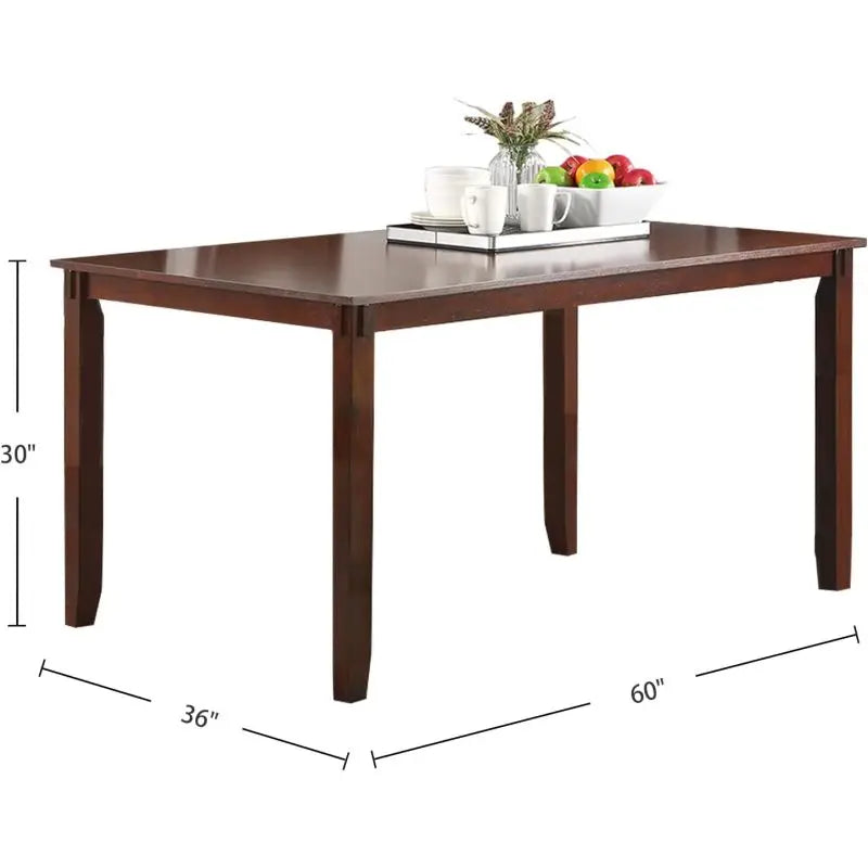 Dining Room Furniture Unique Modern 6pc Set Dining Table 4x Side Chairs and A Bench Solid wood Rubberwood and veneers