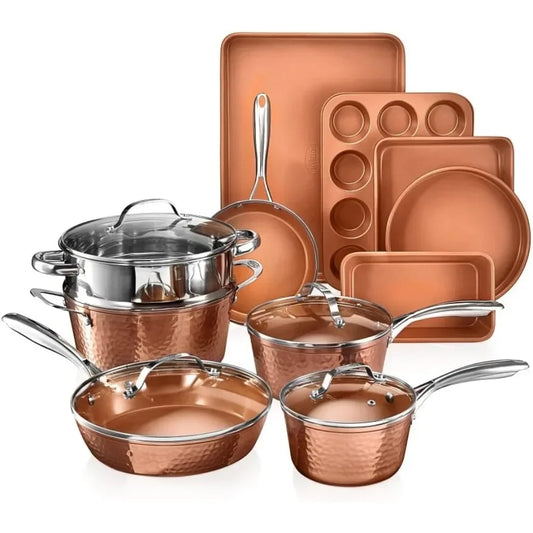 Non Stick Cookware Set, Kitchen Cookware Sets, Ceramic Set with Non Toxic
