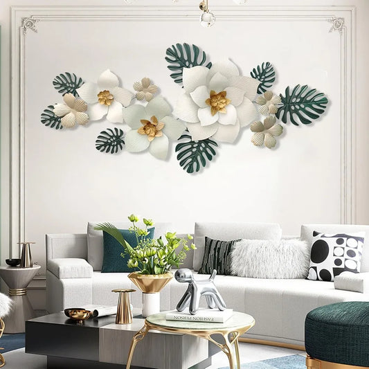 Home Decoration Metal Wall Decoration 3D Flowers Living Room Metal Wall Art Decororation Crafts Decor Garden