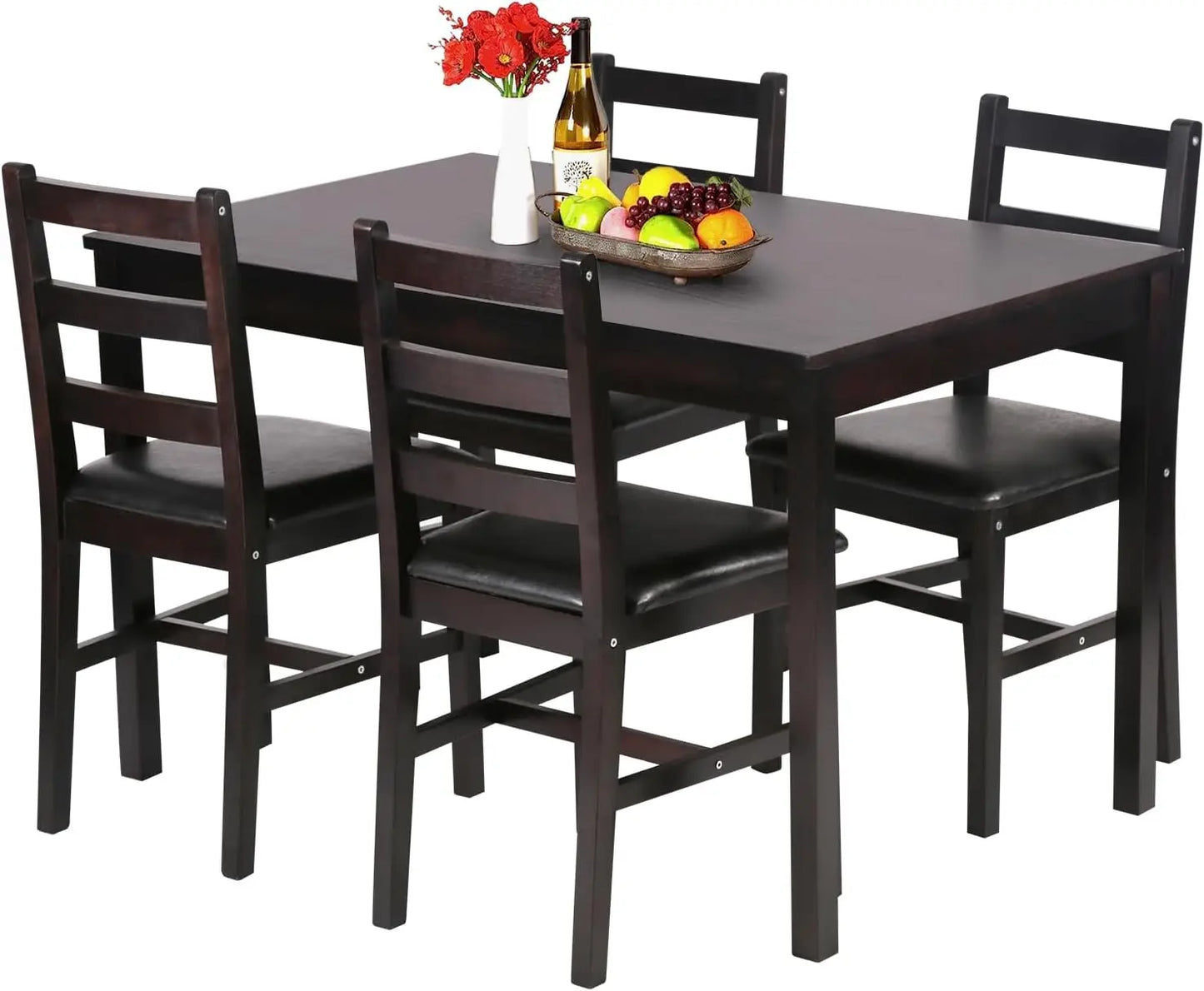 Kitchen Table and Chairs for 4 Dining Room Table Set,Wood Elegant Kitchen Sets for Small Space, Dining Room Set