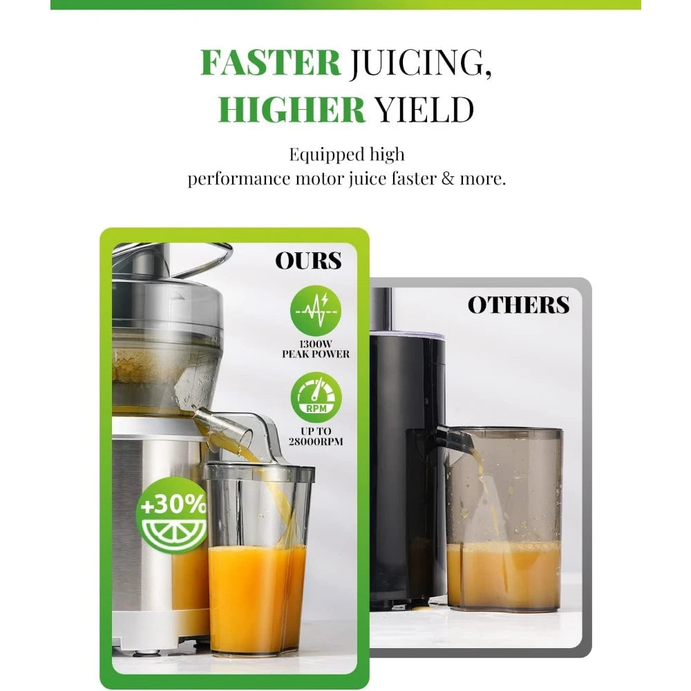 Juicer Machines Plus with Larger 3.2” Feed Chute, Titanium Enhanced Cut Disc Centrifugal Juice Extractor