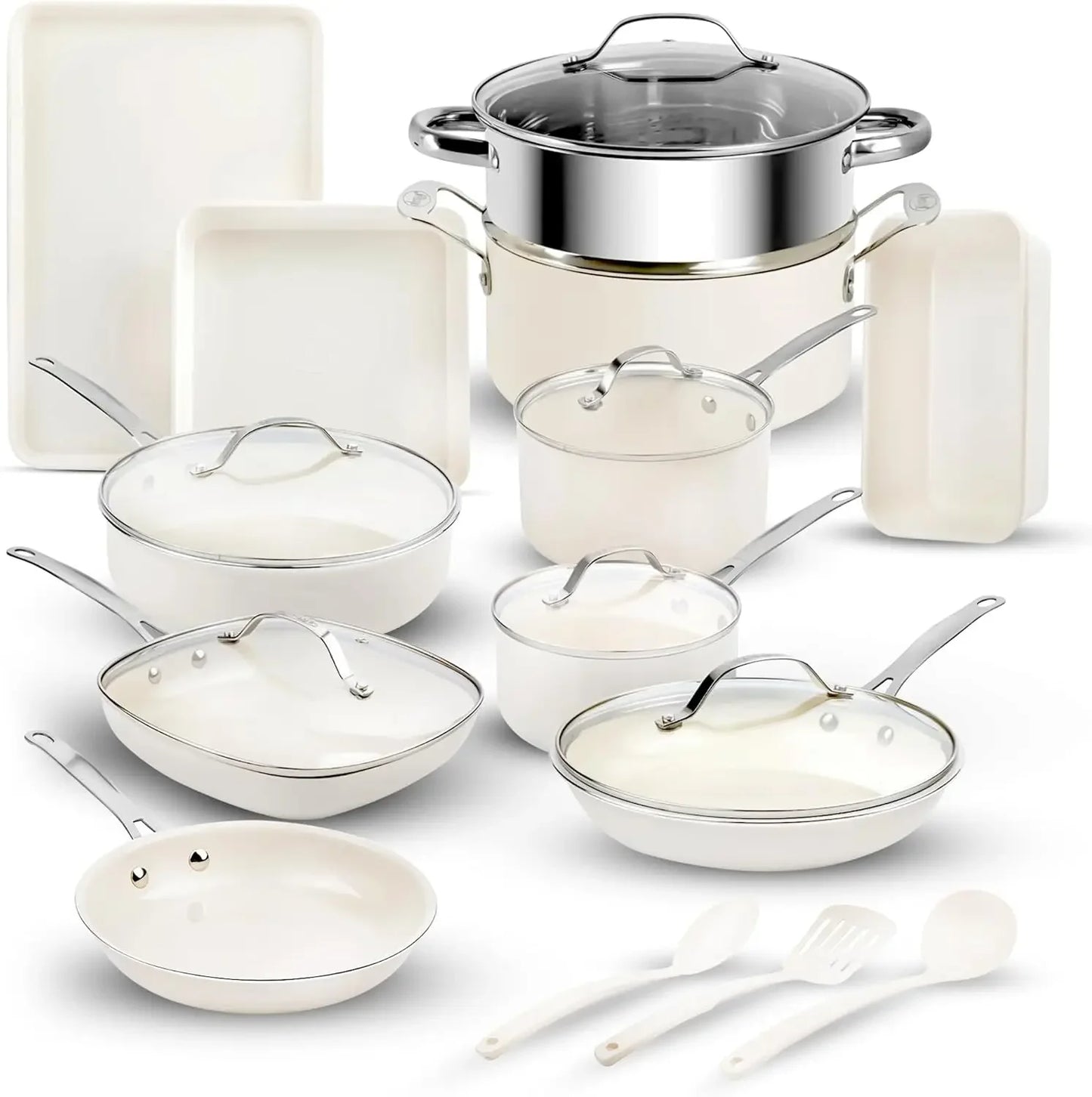 , Kitchen Cookware Sets, Pot and Pan Set, Ceramic Cookware Set,