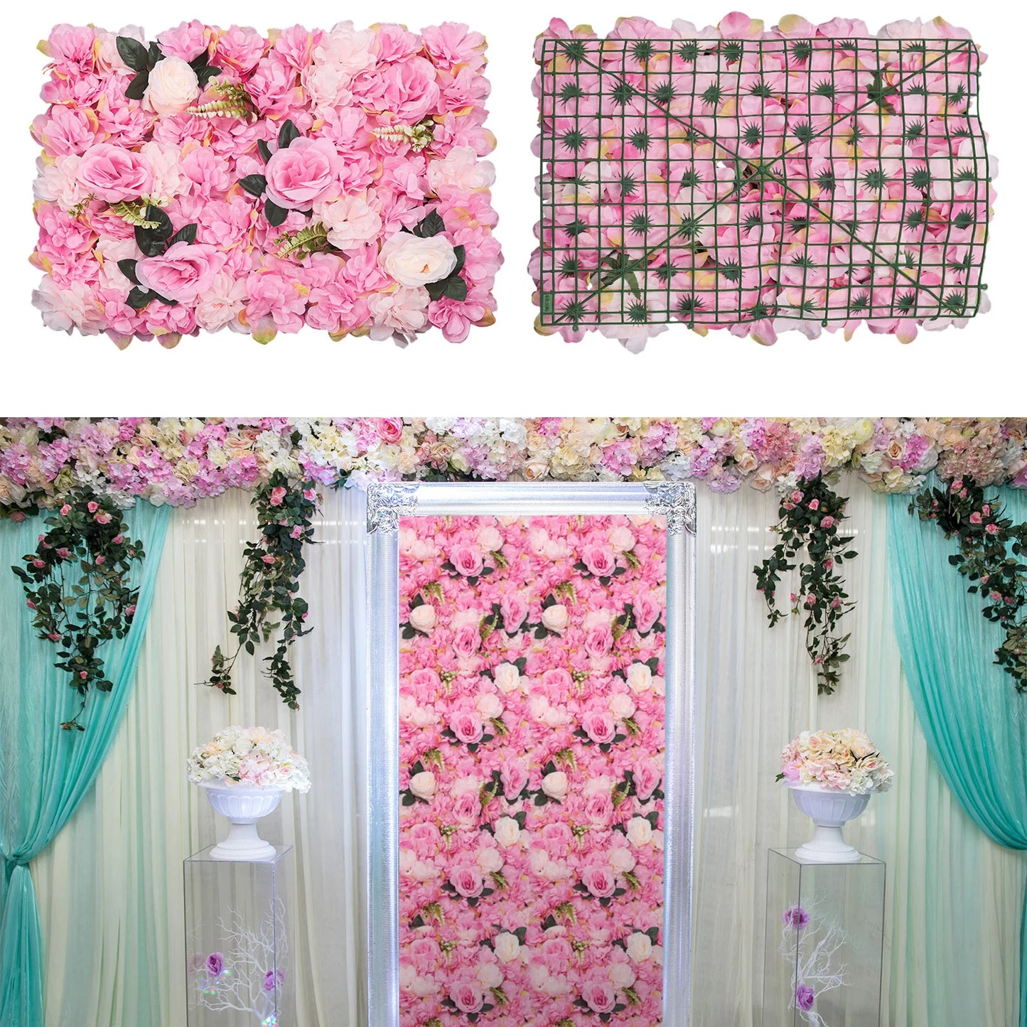 Rose Flower Wall Panel Wedding Venue Decoration Home