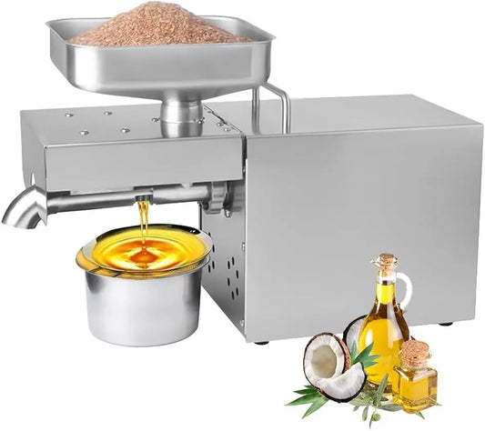 Kitchen Oil Press Machine Electric Automatic Oil Press Extractor Organic Oil Expeller for Avocado Coconut Flax Peanut Castor