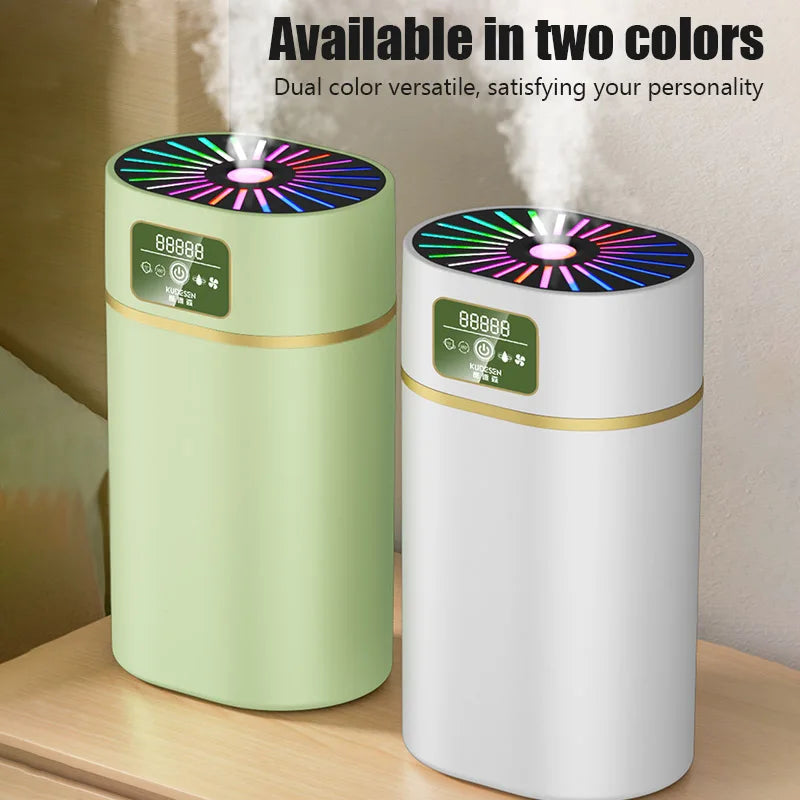 1100ml Quiet Humidifier 💧 Large capacity, aromatherapy ready, with 7-color ambient light.