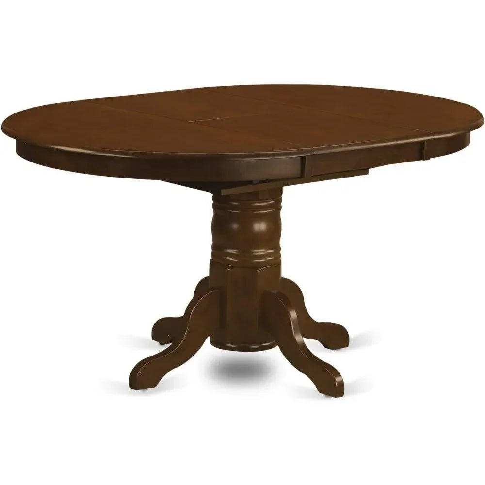 7 Piece Kitchen Table & Chairs Set Consist of an Oval Dining Table with Butterfly