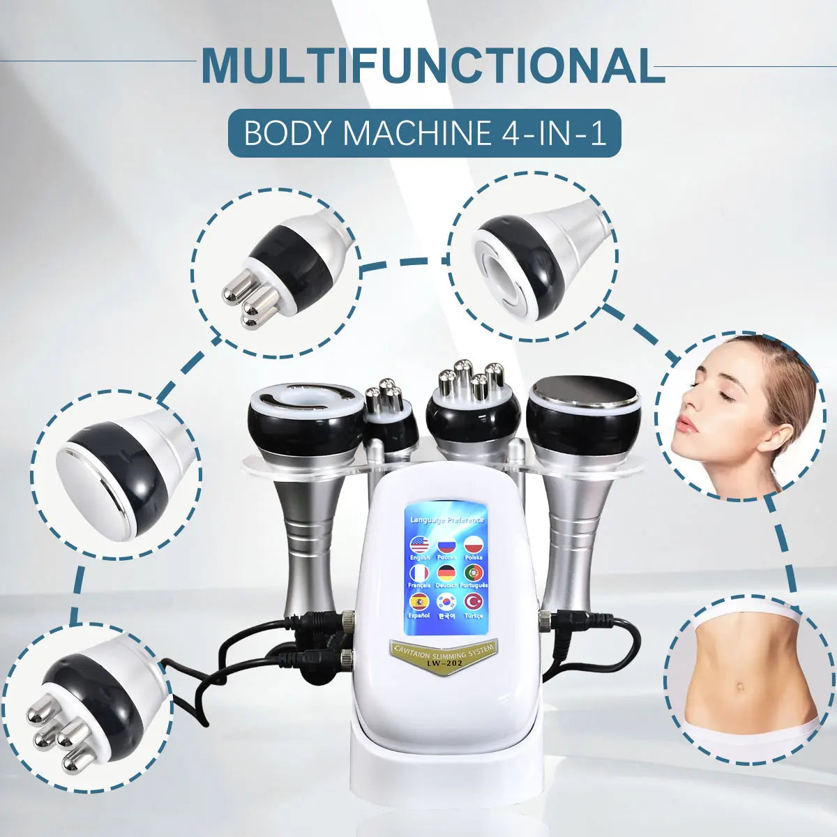 Cavitation Body Slimming Machine  beautiful equipment Facial Massager Skin Tighten Face Lifting Vacuum Suction