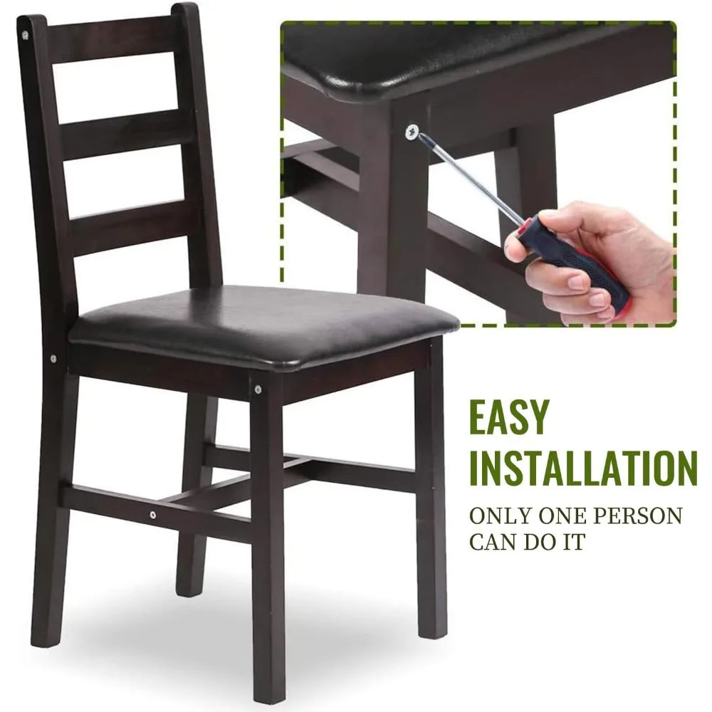 Kitchen Table and Chairs for 4 Dining Room Table Set,Wood Elegant Kitchen Sets for Small Space, Dining Room Set