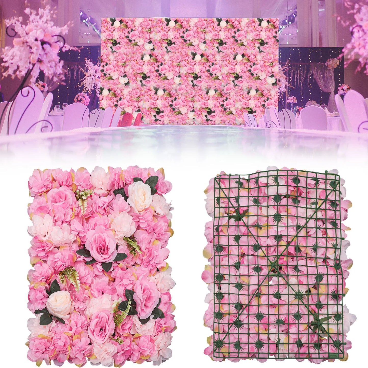 Rose Flower Wall Panel Wedding Venue Decoration Home