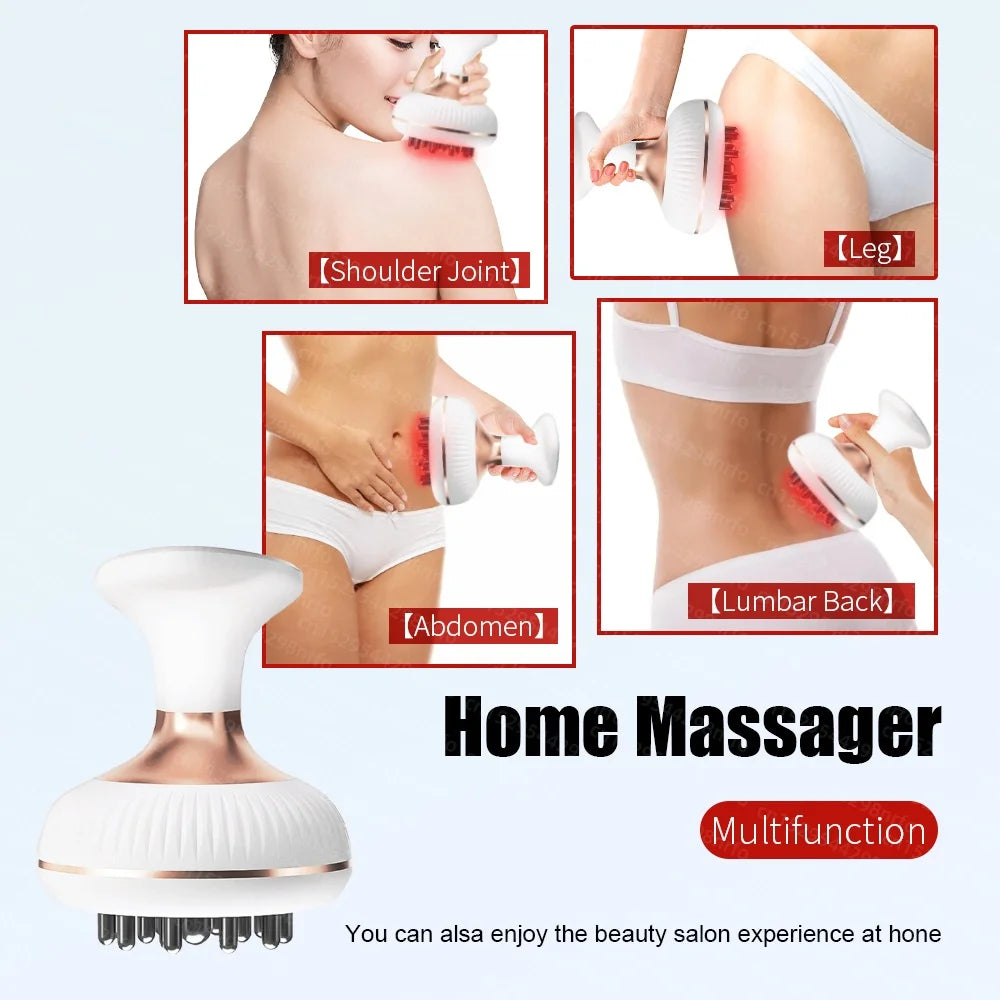 Electric Meridian Brush Gua Sha Body Massager EMS Microcurrent Hot Compress Scraping Lymphatic Drainage Machine Fat Burner