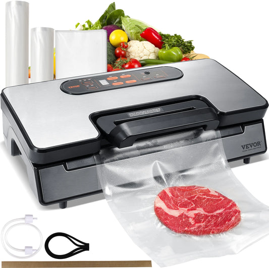 Vacuum Sealer Food Packaging Machine with Free 10pcs Vacuum bags for Household Kitchen Vacuum Food Sealing