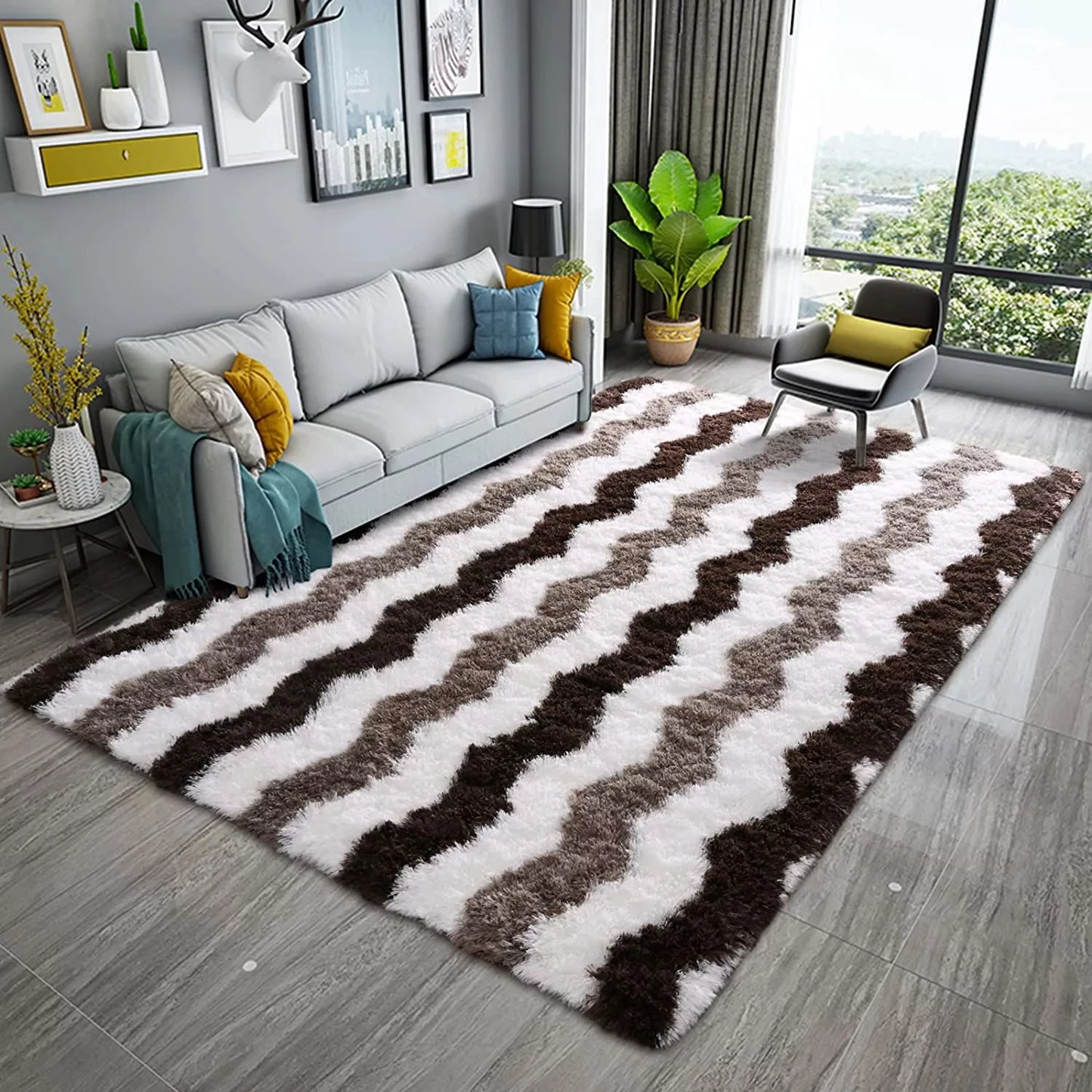 NOAHAS Soft Shaggy Rugs Plush Area Rugs for Living Room Bedroom Fluffy Carpets Home Decor