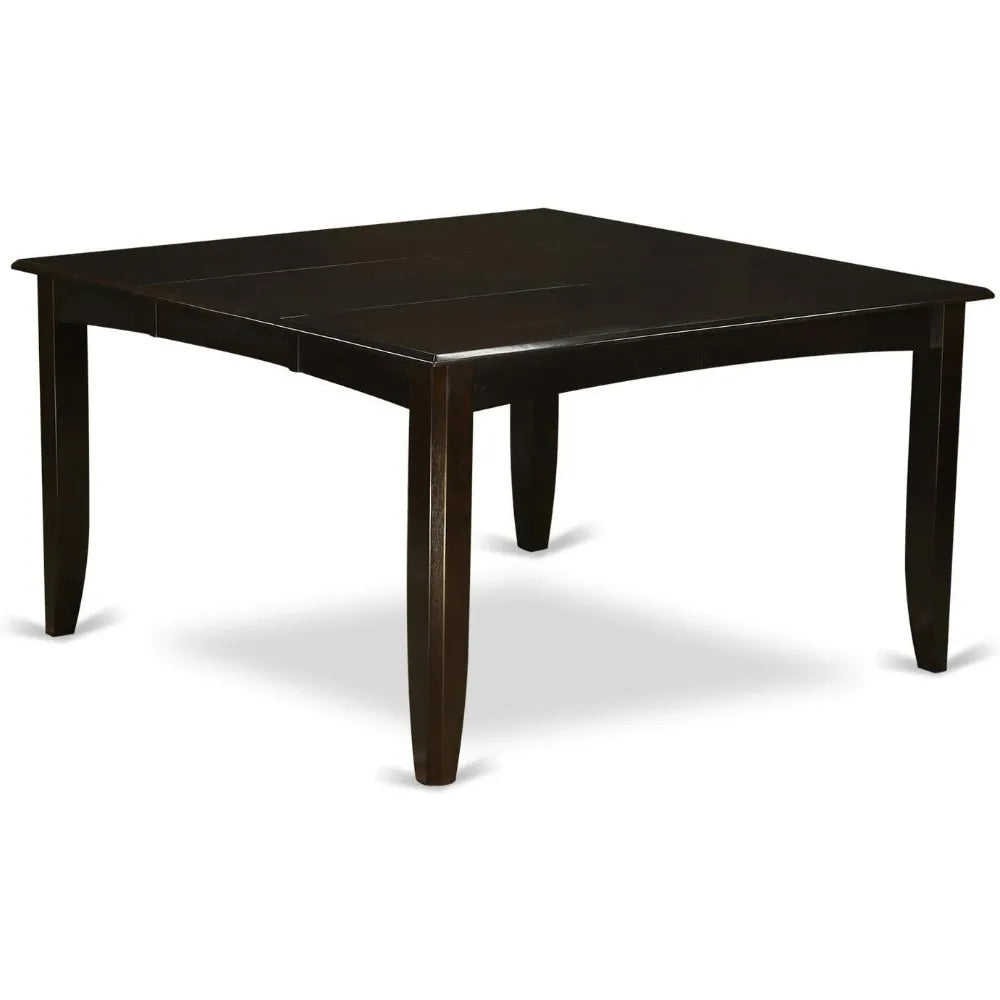 Modern Dining Table Set Includes a Square Wooden Table with Butterfly