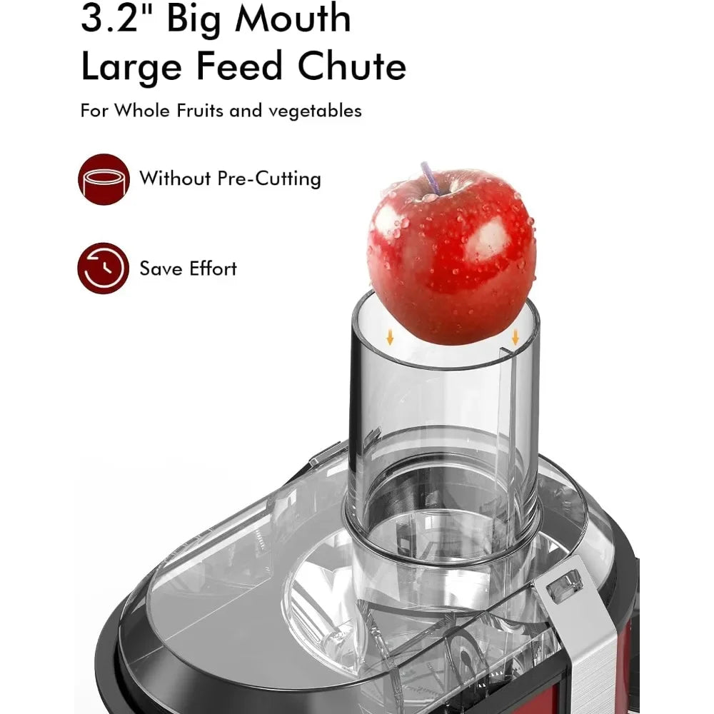 Juicer Machine, 800W Centrifugal Juicer with 3.2" Big Mouth, Juice Extractor Maker