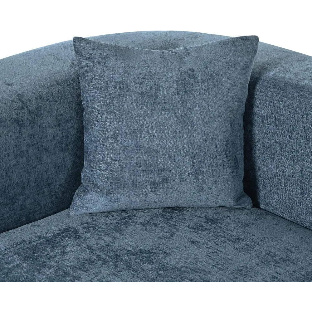 Sofa, Modern Half Moon Sectional Sofa, Comfy Fabric Upholstered Minimalist with 3 Pillows Suitable for living room