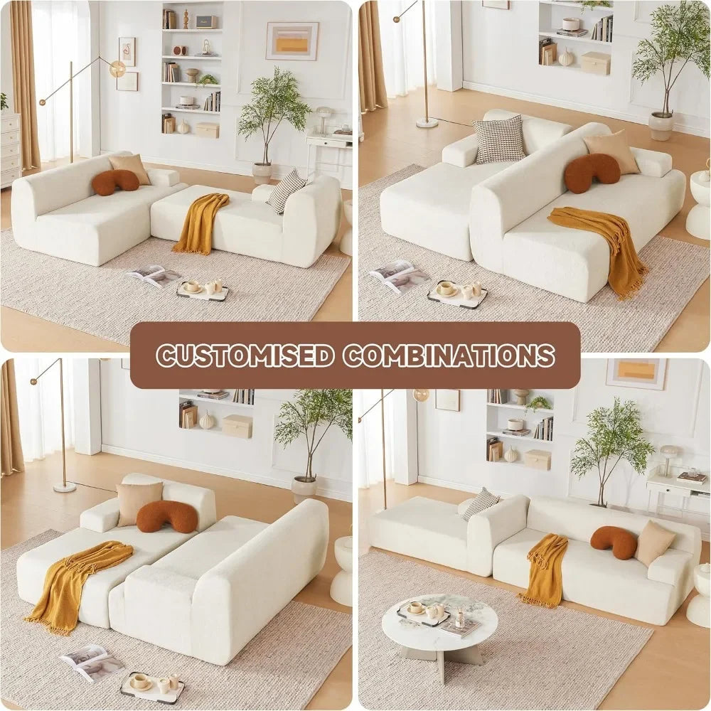 Modular Sectional Sofa, Modern Couch Sponge Sectional Sofa Couch for Living Room-Shape Couches for Living Room