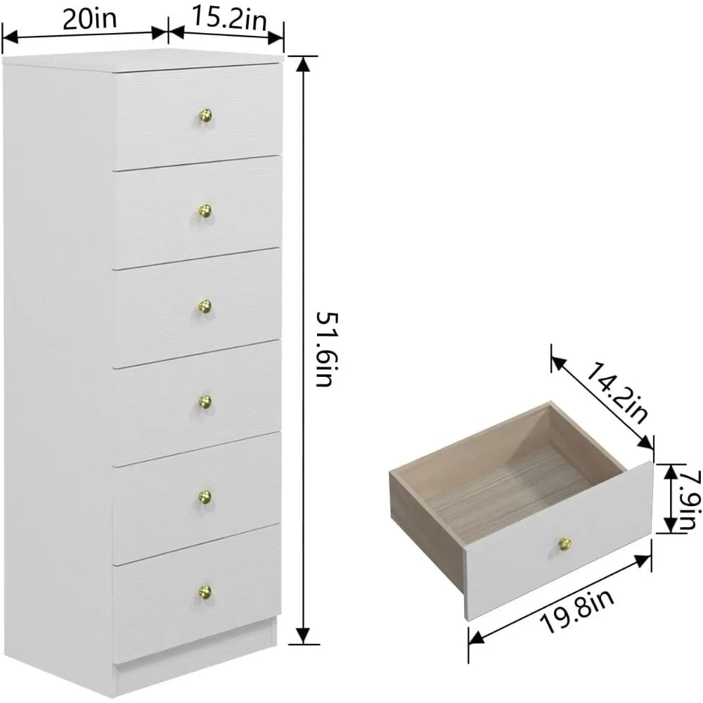 Chest of Drawers in the Bedroom Furniture Modern 6 Drawer