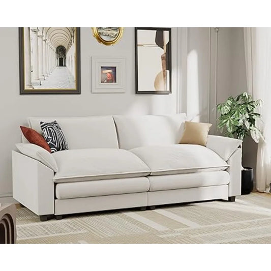 Modular Oversized Sectional Sofa Couch, Modern Wide Arm L-Shaped Couch, Sleeper Sofa