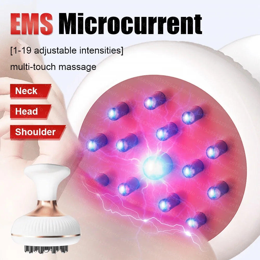 Electric Meridian Brush Gua Sha Body Massager EMS Microcurrent Hot Compress Scraping Lymphatic Drainage Machine Fat Burner