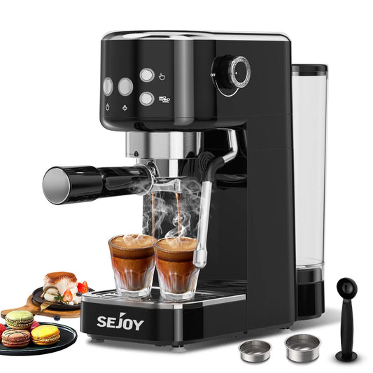 Espresso Machine, Professional Espresso Maker with Milk Frother Steam Wand, Compact Espresso Coffee Machine