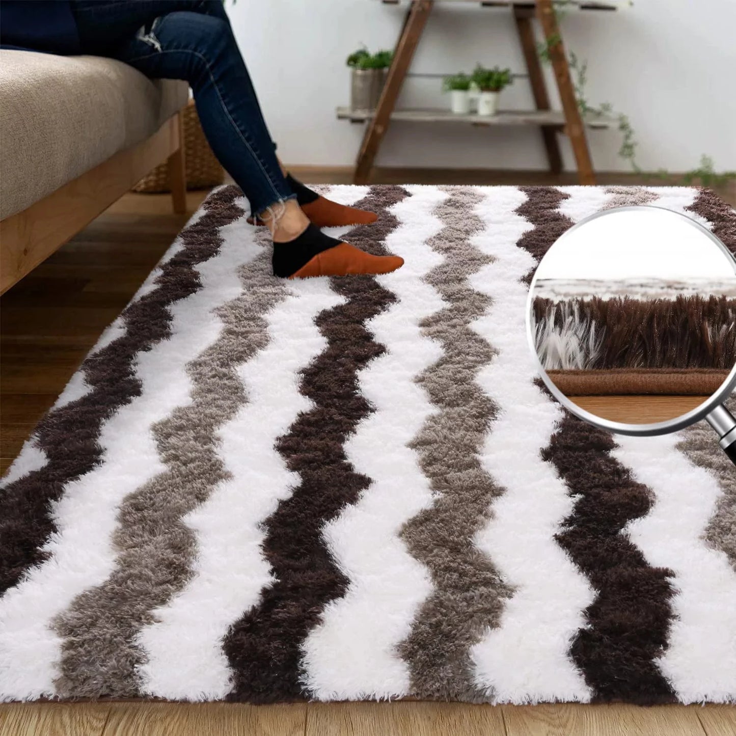 NOAHAS Soft Shaggy Rugs Plush Area Rugs for Living Room Bedroom Fluffy Carpets Home Decor