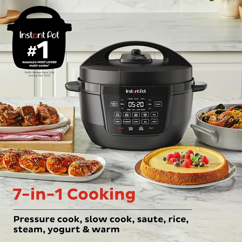 Quarts, Large Searing Base,WhisperQuiet Steam Release,7-in-1 Electric Multi-Cooker, Pressure Cooker