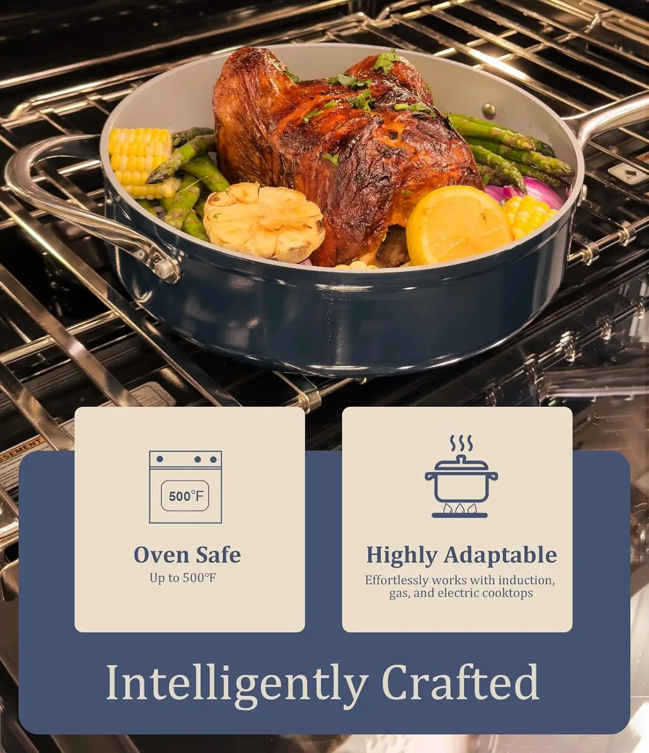 Ceramic Cookware Set Nonstick Pots and Pans Set 8-Piece - Cookware,