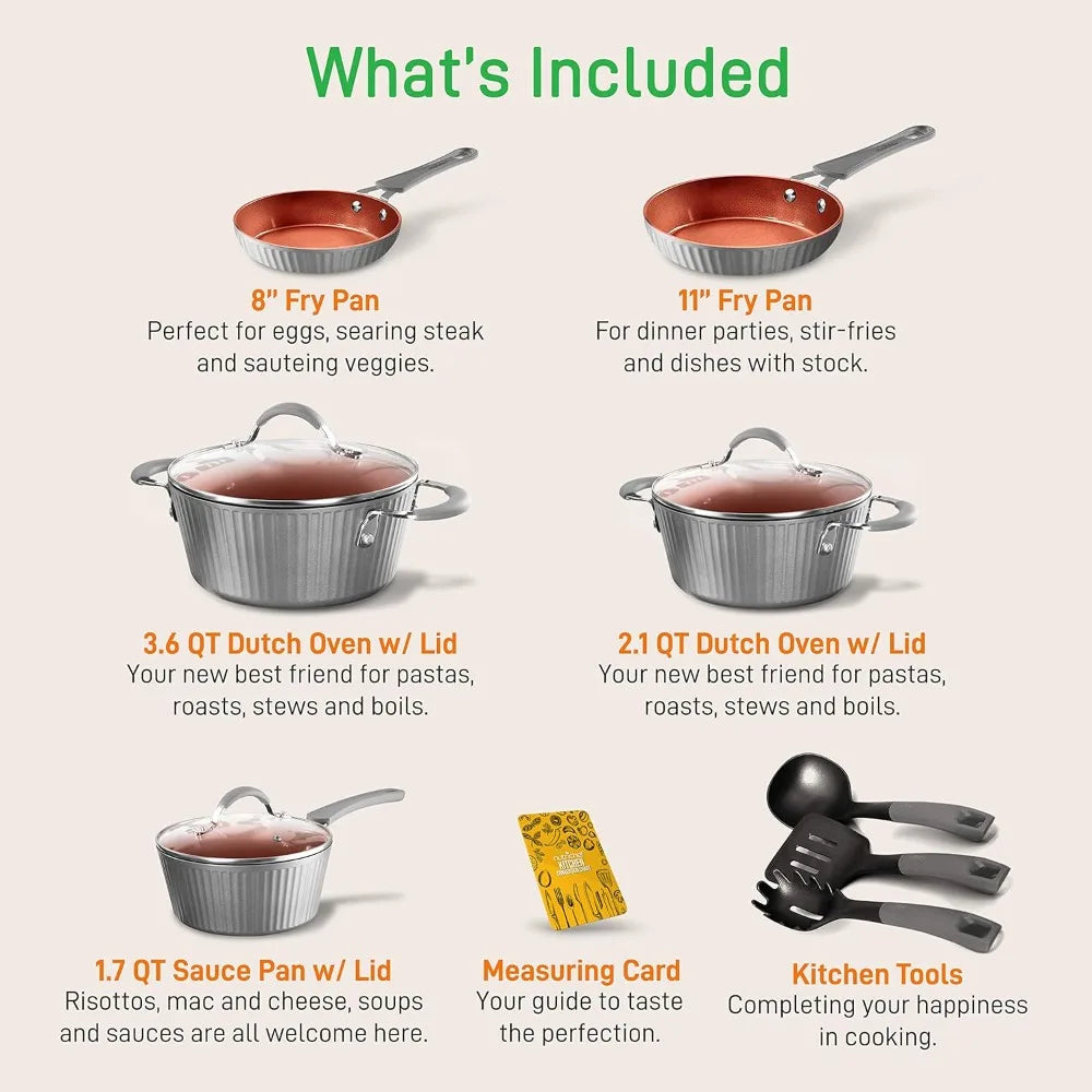 Nonstick Cookware Exciton |Home Kitchen Ware Pots & Pan Se