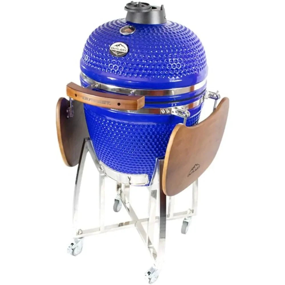 22" Large Ceramic Kamado Barbecue Charcoal Grill