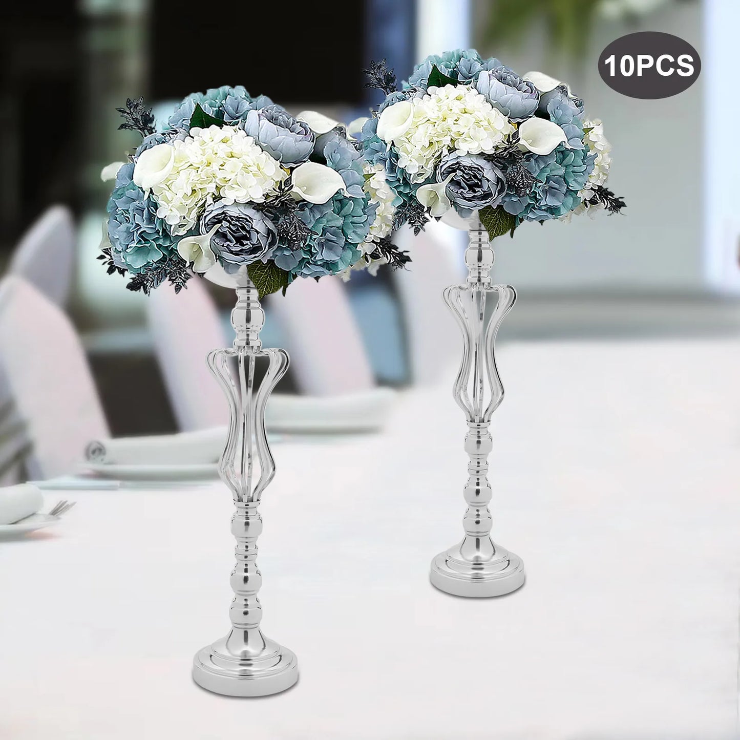 Tabletop Metal Wedding Trumpet Vase