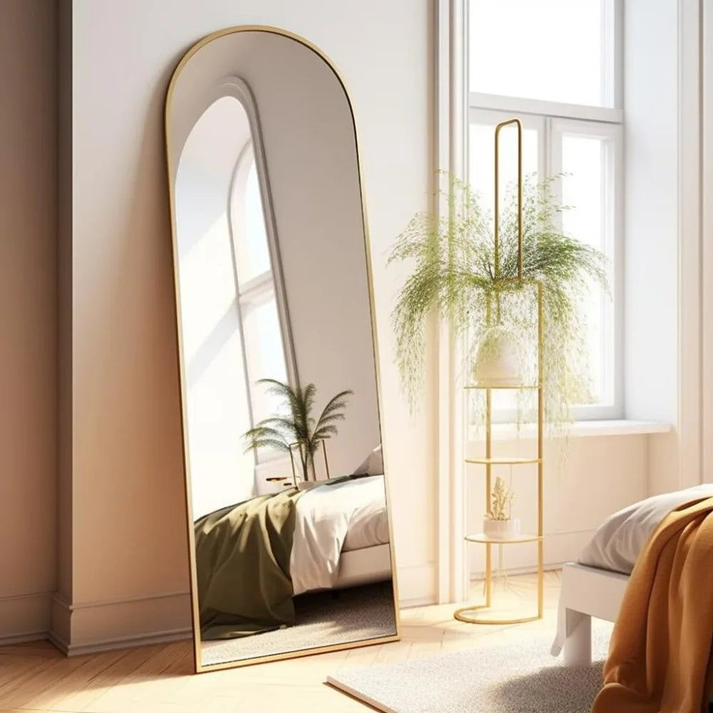 Full Length Mirror, Floor Mirror, Arched Full Length Mirror with Stand, Wall Mirror,