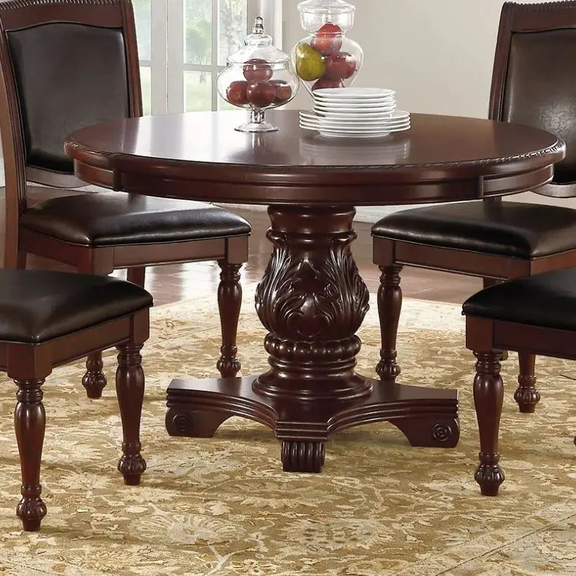 5pc Dining Set with 1 Classic Dining Table & 4x Side Chairs,Round Table, Chair