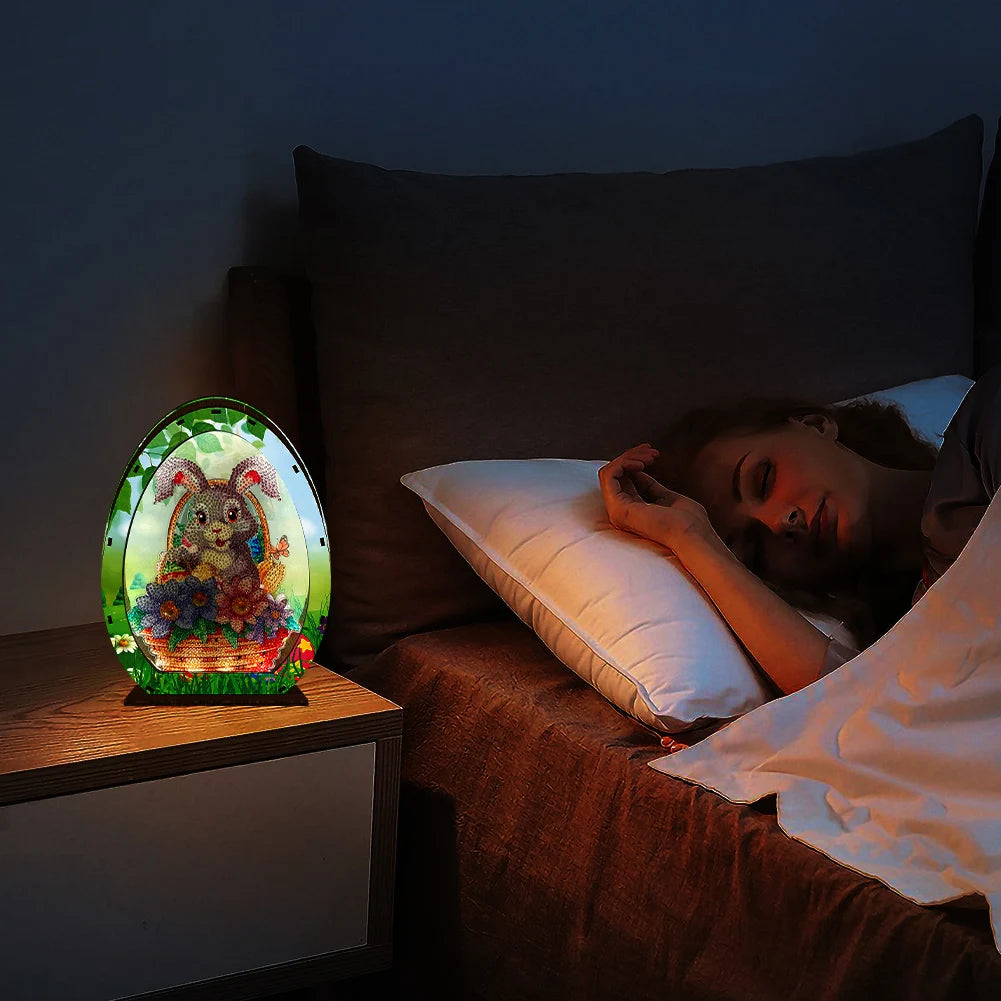 Wooden Diamond Painting Night Light Special Shaped Diamond