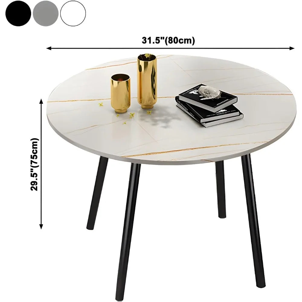 Tables Modern Style Coffee Table 31.5'' Dinette Table Simple Stone Kitchen Tables