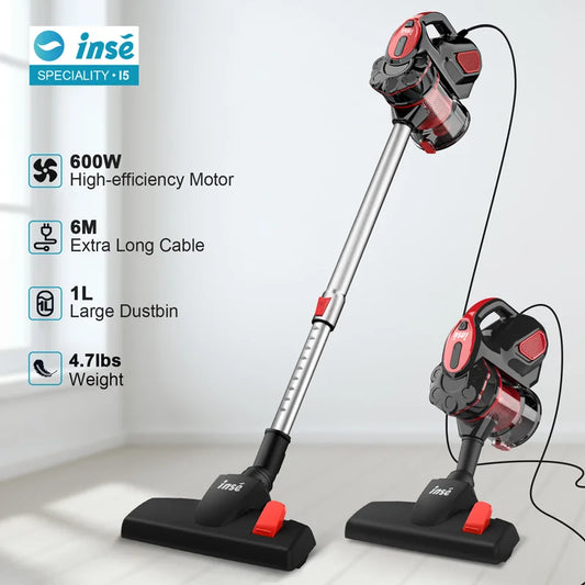 Corded vacuum cleaners 18Kpa Powerful Suction 600W Motor 4 in 1 stick Handheld vacuum cleaner for Home Pet Hair Carpet