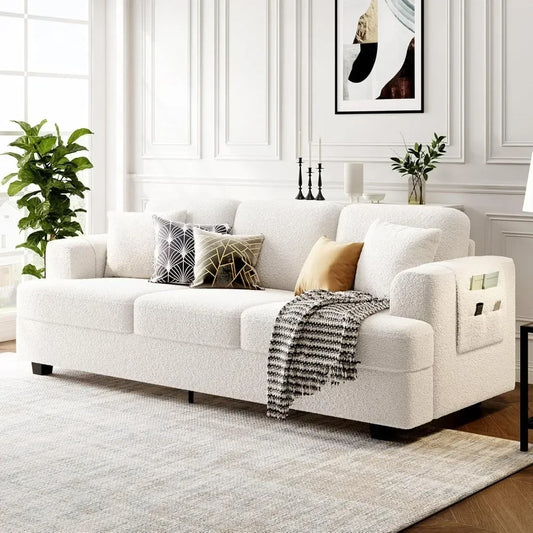 Couch for Living Room, Comfy Cloud Couch with Thick Cushion and Wide Armrest, Home Sofa Living Room