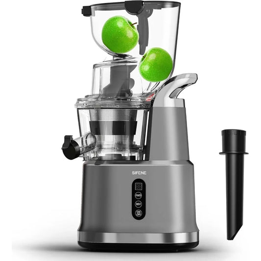 Cold Press Juicer Machines, Big Mouth 83mm Opening Whole Slow Masticating Juicer, Easy-Clean Juice Extractor Maker